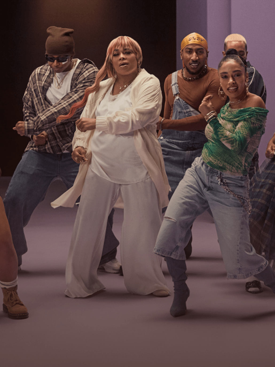 Black dancers dancing with T-Boz to reimagine an iconic moment in music.
