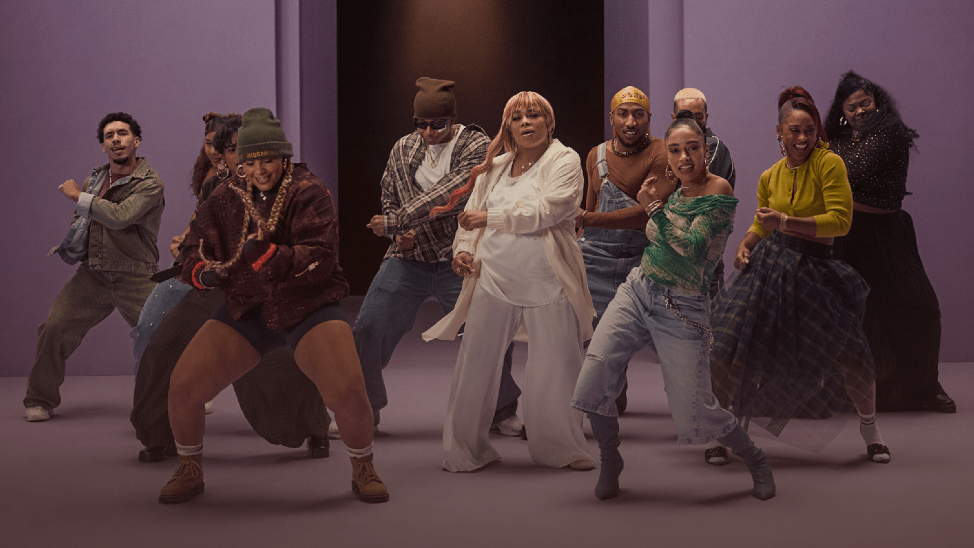 Black dancers dancing with T-Boz to reimagine an 
iconic moment in music.
